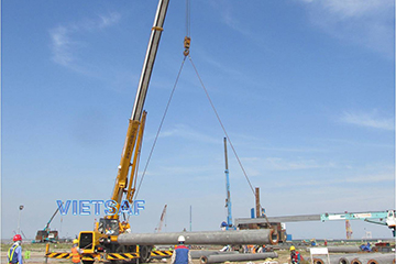 Thử tải cần trục ở tầm với lớn nhất Thử tải cần trục ở tầm với lớn nhất