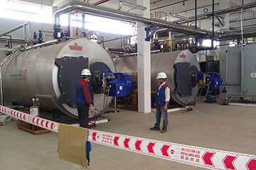 Khoanh vùng khu vực kiểm định lò hơi Kiểm định lò hơi