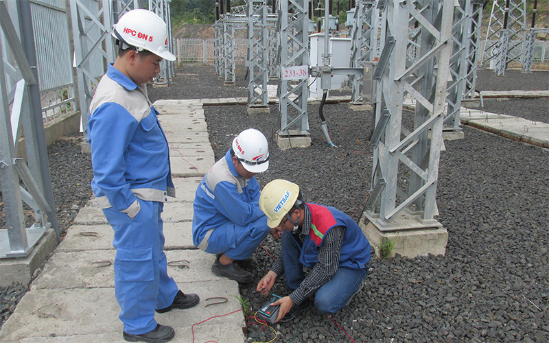 Đo tiếp địa trạm biến áp tại Nhà máy thủy điện Đồng Nai 5